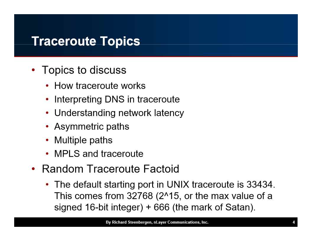 Tracerouteopic Topics to discuss How traceroute wo…