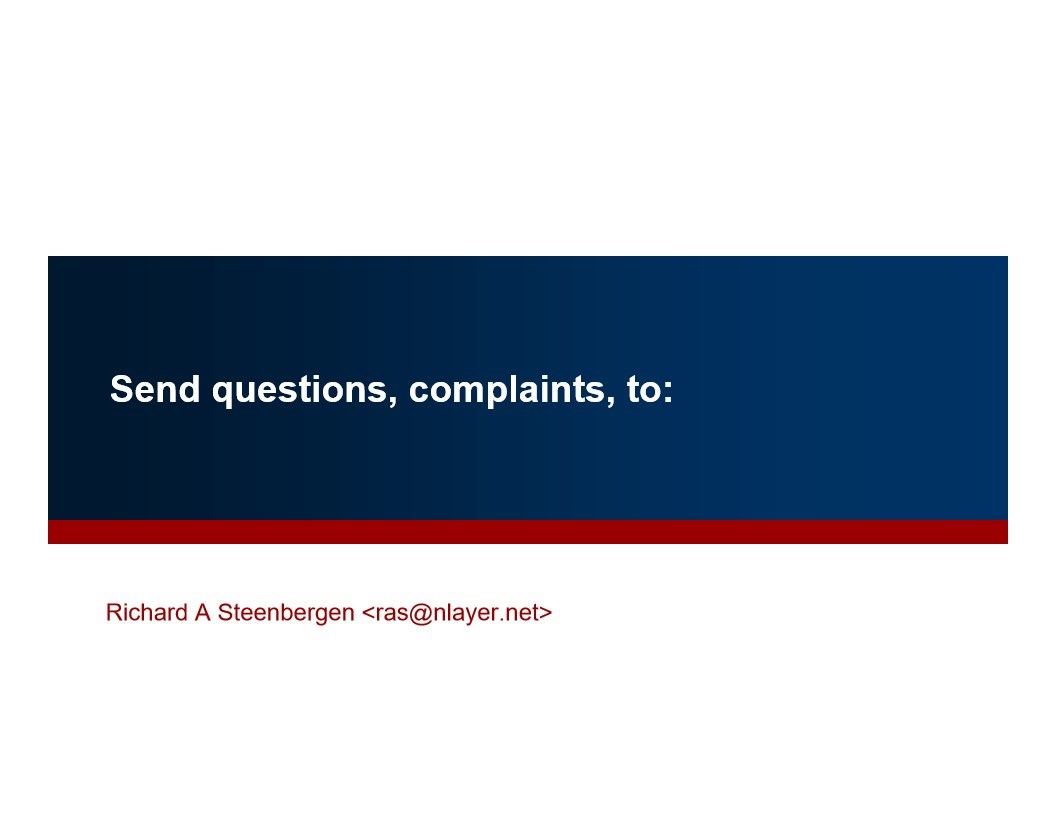 Send questions, complaints, to Richard A Steenberg…