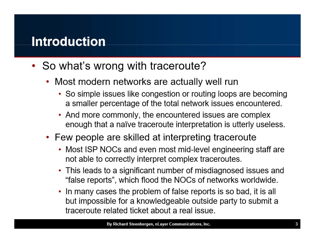 Introductio So whats wrong with traceroute? Most m…