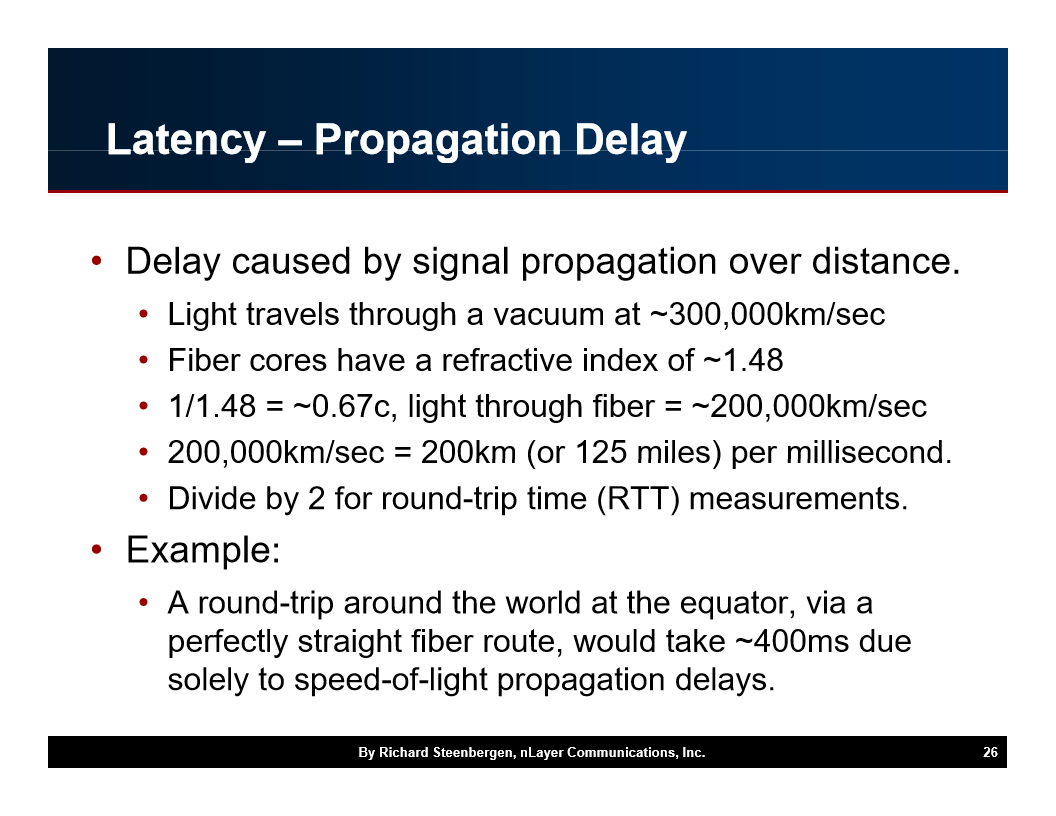 Latencypropagation Delay Delay caused by signal pr…