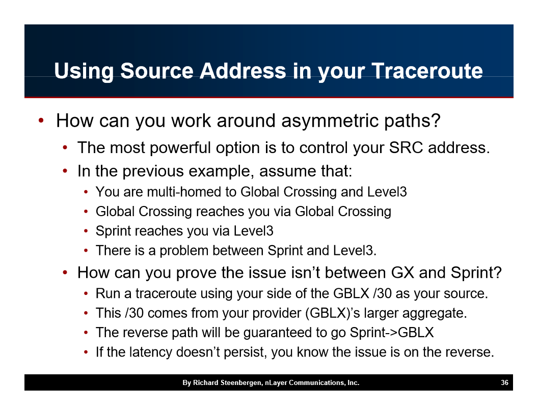 AJsing SourceAddressmyourTraceroute How can you wo…