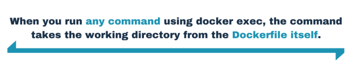 When you run any command using docker exec, the co…