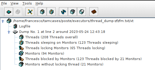 Thread dump analyzer tda